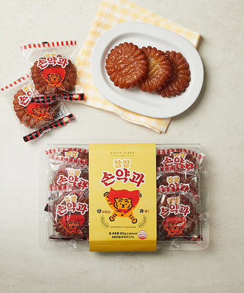 무직 타이거 찹쌀 손약과 50g*9입 MZT Traditional cookies 50g*9