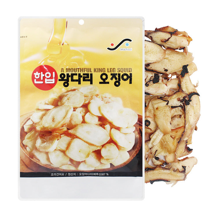 진주푸드 한입 왕다리 오징어 45g JJF Sliced Squid Big Leg 45g