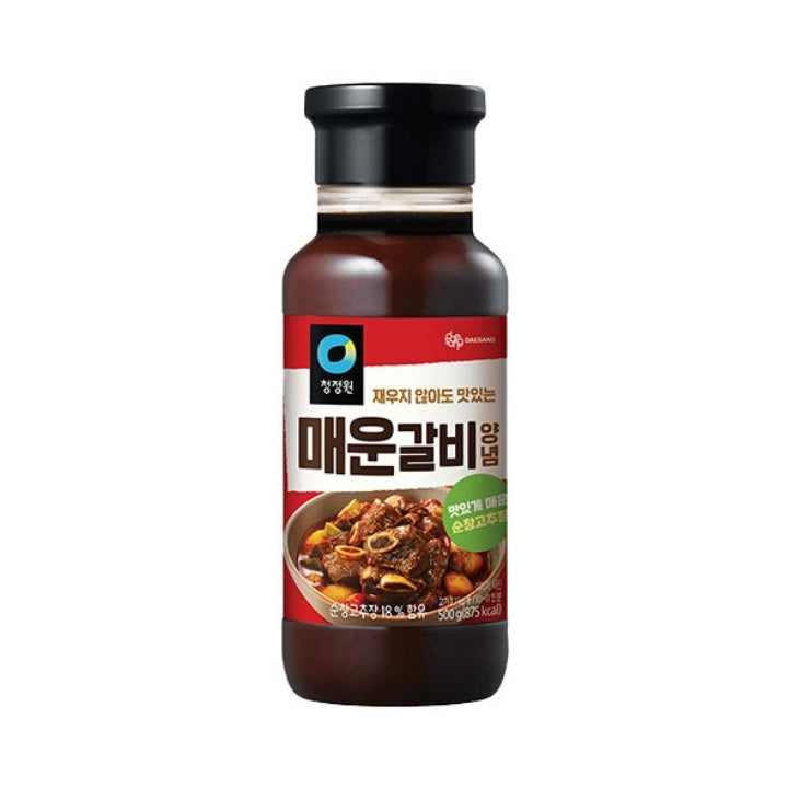 청정원 매콤한 갈비양념 500g CJW Sweet& Spicy BBQ marinade 500g