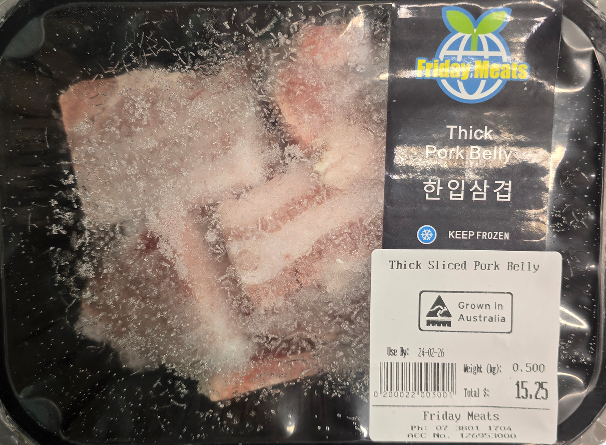 FM 한입삼겹살 500g FridayMeats Thick Sliced Pork Belly 500g