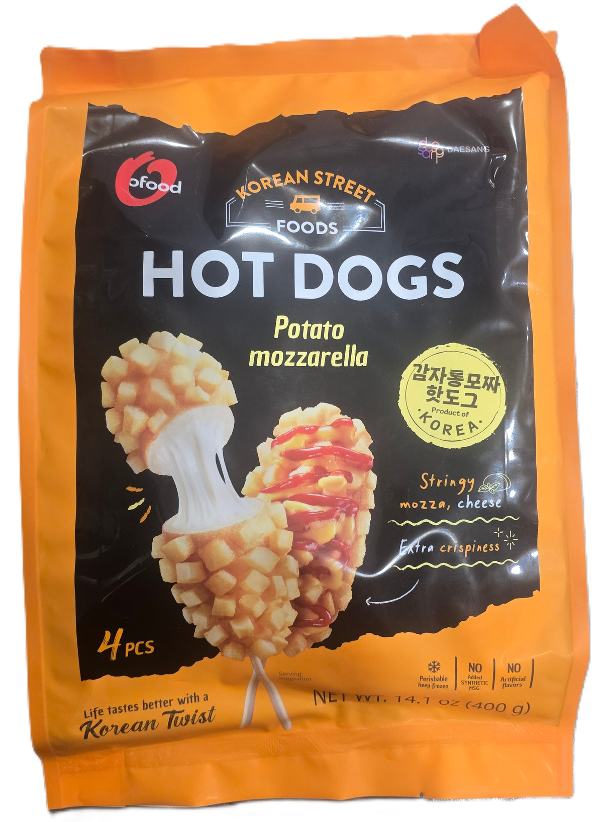 청정원 오푸드 감자통모짜 핫도그 400g CJW Potato Mozzarella Hot dog 400g