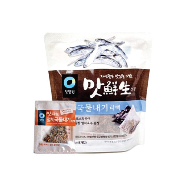 청정원 맛선생 멸치 국물내기 티백 10g*8 CJO Anchovy Broth Tea Bag 80g