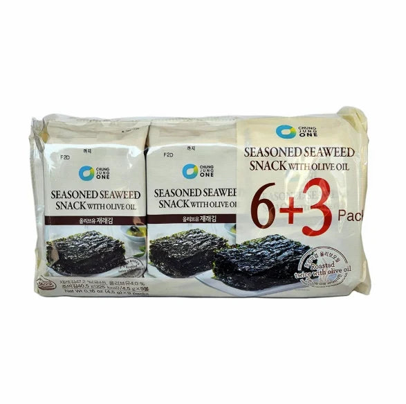 청정원 올리브유 재래김 9봉 (5g*9) CJO Olive Oil Grilled Seaweed with Green Laver 5g*9