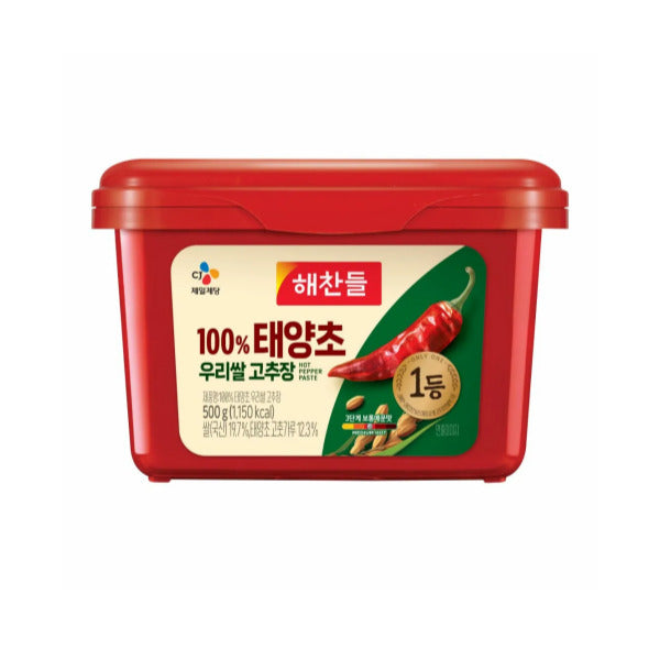 CJ 해찬들 우리쌀로 만든 태양초 골드 고추장  500g CJ Hot Pepper Paste 500g
