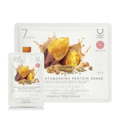 딜라이트 고구마 미숫가루 단백질 쉐이크 45g*7 DLT Sweet Potato Mixed Grain Protein Shake 45g*7