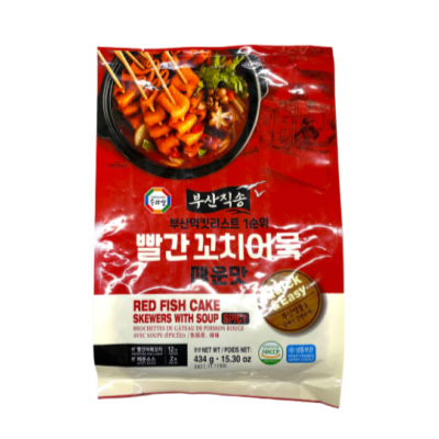 수라상 빨간 꼬치어묵 434g SRS Spicy Skewer Fish Cake 434g