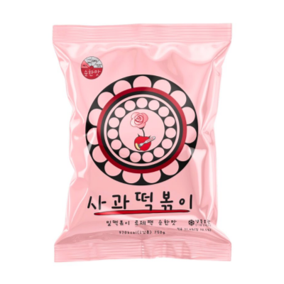 사과 밀떡볶이 [로제] 750g Sagua Wheat Rice Tteokbokki [Rose]