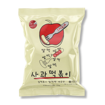 사과 쌀떡볶이 [매운맛] 750g Sagua Rice Tteokbokki [Spicy] 750g