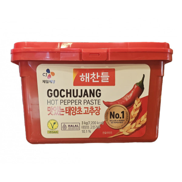 CJ 해찬들 맛있는 태양초 고추장 3kg CJ Tasty Hot Pepper Paste 3kg