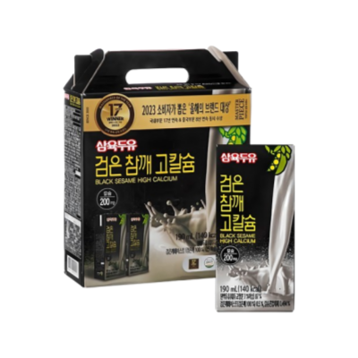 삼육두유 검은참깨 두유190ml*16 SY Black Sesame Soymilk 190ml*16