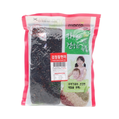 진성 메크로팜 검정 찰현미 800g JS Macro Farm Black Sticky Brown Rice 800g