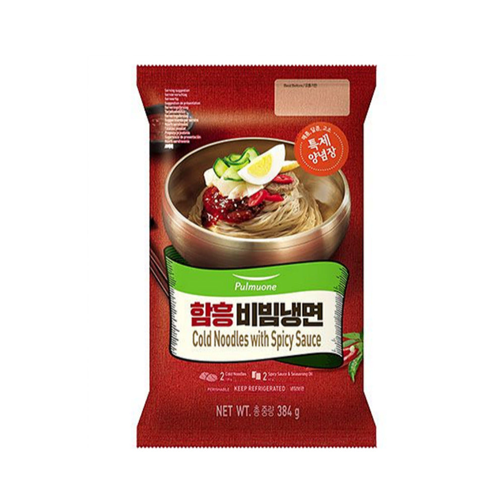 [2월세일] 풀무원 함흥 비빔냉면 384g Pulmuone Cold Noodle with Spicy Sauce 384g*12