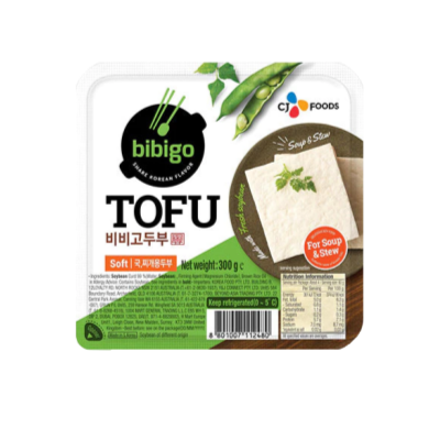 CJ 비비고 콩두부 (찌개용) 300G CJ Bibigo Tofu (Soft for Stew) 300G