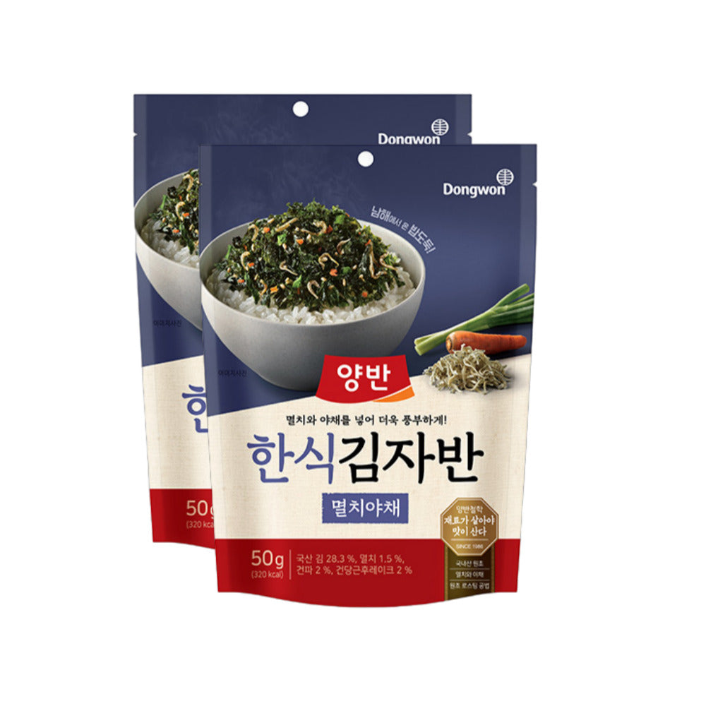 동원 한식 김자반 (멸치야채) 50g*2 DW Seasoned Laver Flack Anchovy&Vege 50g*2