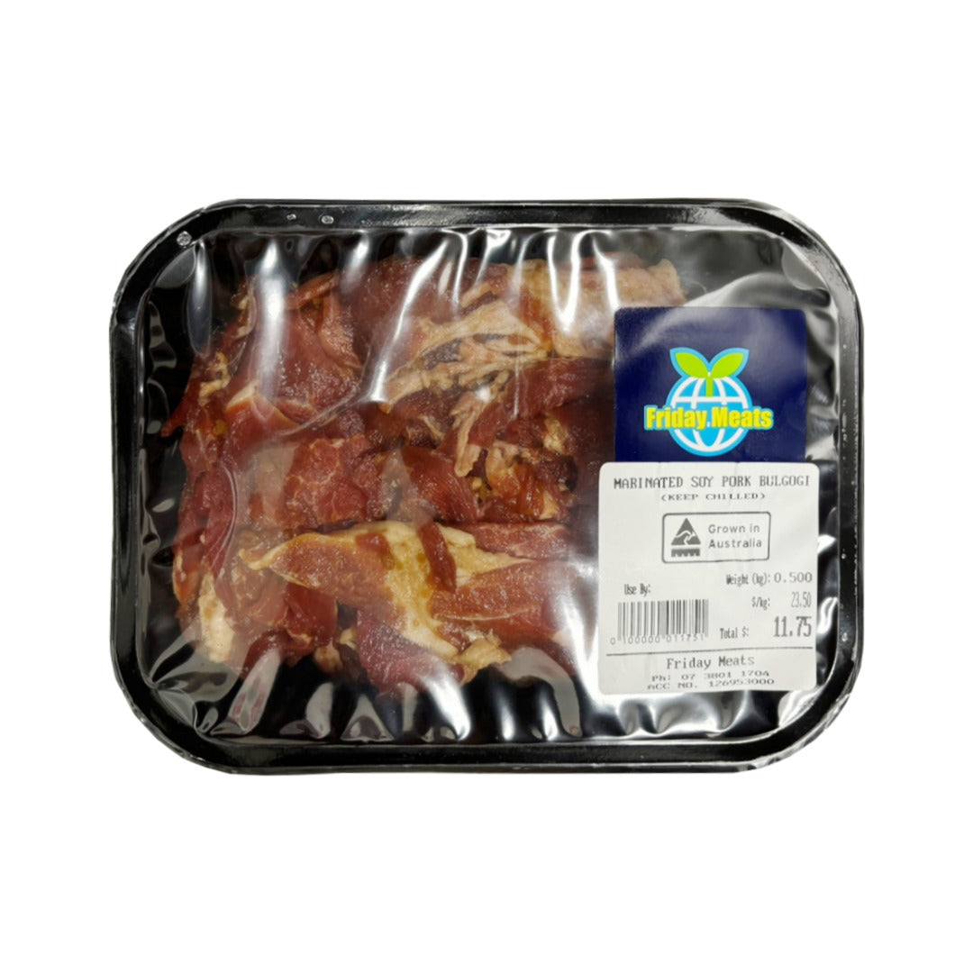 [세일] 프라이데이미트 양념 돼지 불백 500g Friday Meats Marinated Soy Pork Bulgogi 500g