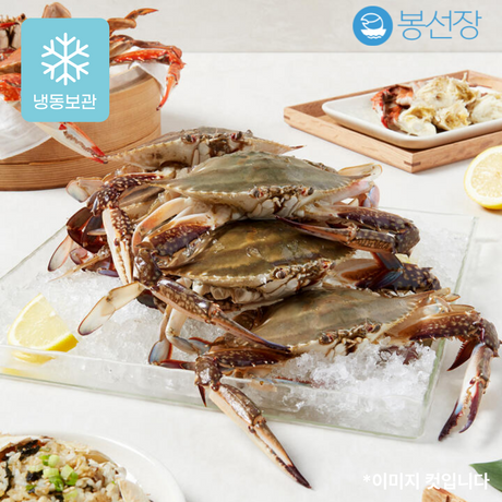 [쇼킹딜/매장픽업제품] 봉선장 급냉 명품 꽃게 M 4미 1kg (스티로폼포장)