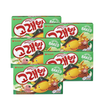 [묶음세일] 오리온 마린보이 고래밥 볶음양념맛 40g*5 ORI Snack Whale Bob(Seaweed) 40g*5
