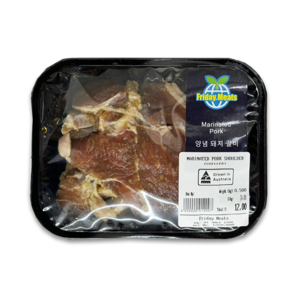 프라이데이미트 양념 돼지갈비 500g Friday Meats Marinated Pork Shoulder 500g