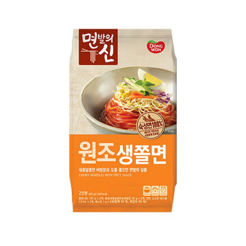 동원 면발의신 생비빔쫄면 405g DW Chewy Noodle with Spicy Sauce 405g