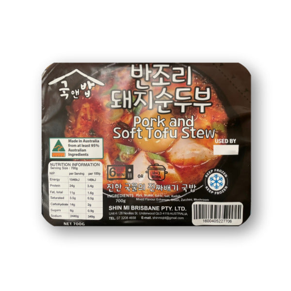 국앤밥 반조리 돼지순두부 700g KNB Half-Cooked Pork & Soft Tofu 700g