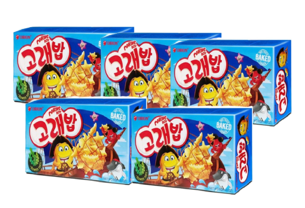 [묶음세일] 오리온 마린보이 고래밥 볶음양념맛 40g*5 ORI Snack Whale Bob(Seaweed) 40g*5