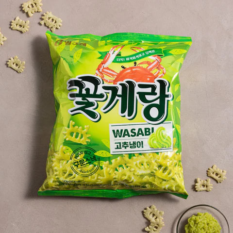 빙그레 꽃게랑 와사비 70g BGR Kkochelang Snack Wasabi 70g