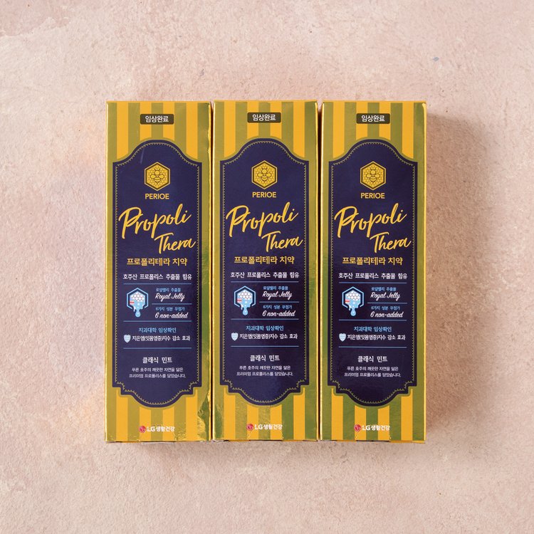 [묶음세일] LG 페리오 프로폴리스 치약 [클래식] 100g*3 LG Perop Propolis Thera Toothpaste [Classic] 100g*3