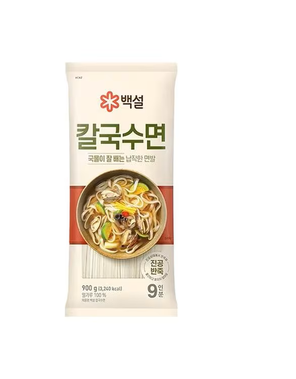 CJ 백설 제일 칼국수면 900g CJ Dried Noodle Wide 900g
