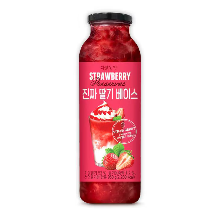 다농원 진짜 딸기 베이스 950g DNW Strawberry Tea Base 950g