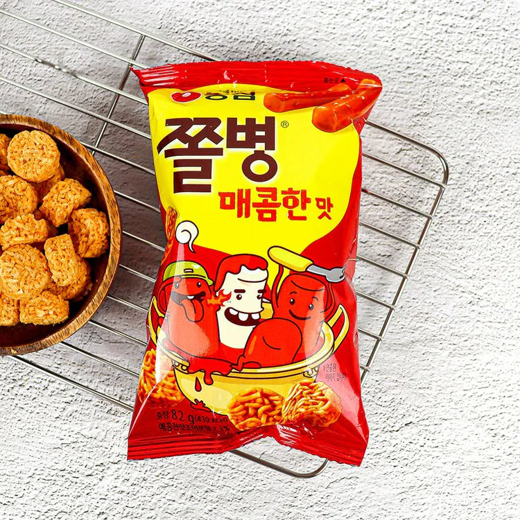 농심 쫄병스낵 매콤 82g NS Jjol Byung Snack Spicy 82g