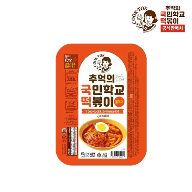 국민학교 떡볶이 쫄볶이 520g PD Frozen Rice Cake Noodle 520g