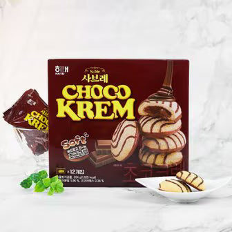 해태 사브레 초코 크림 204g HT Sabre Choco Cream 204g