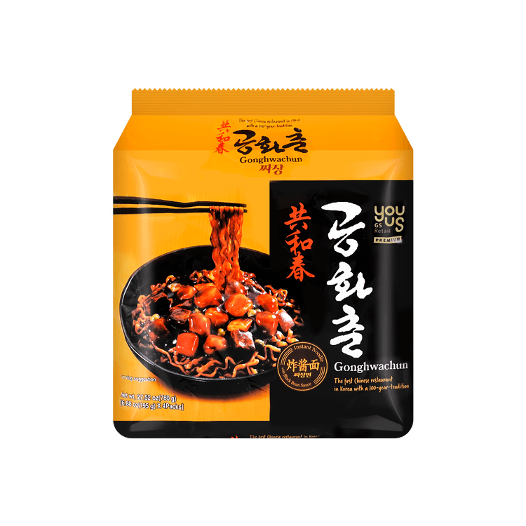 유어스 공화춘 짜장면 멀티 195g*4 YUS Gonghwachun Jjajang Multi 195g*4