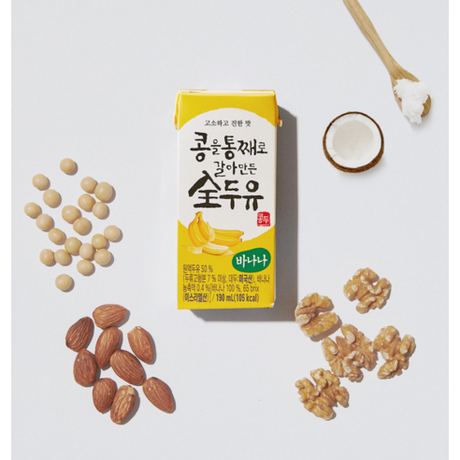 한미 콩을 통째로 갈아만든 전두유 바나나 190ml*16 HM Soy Milk [Banana] 190ml*16