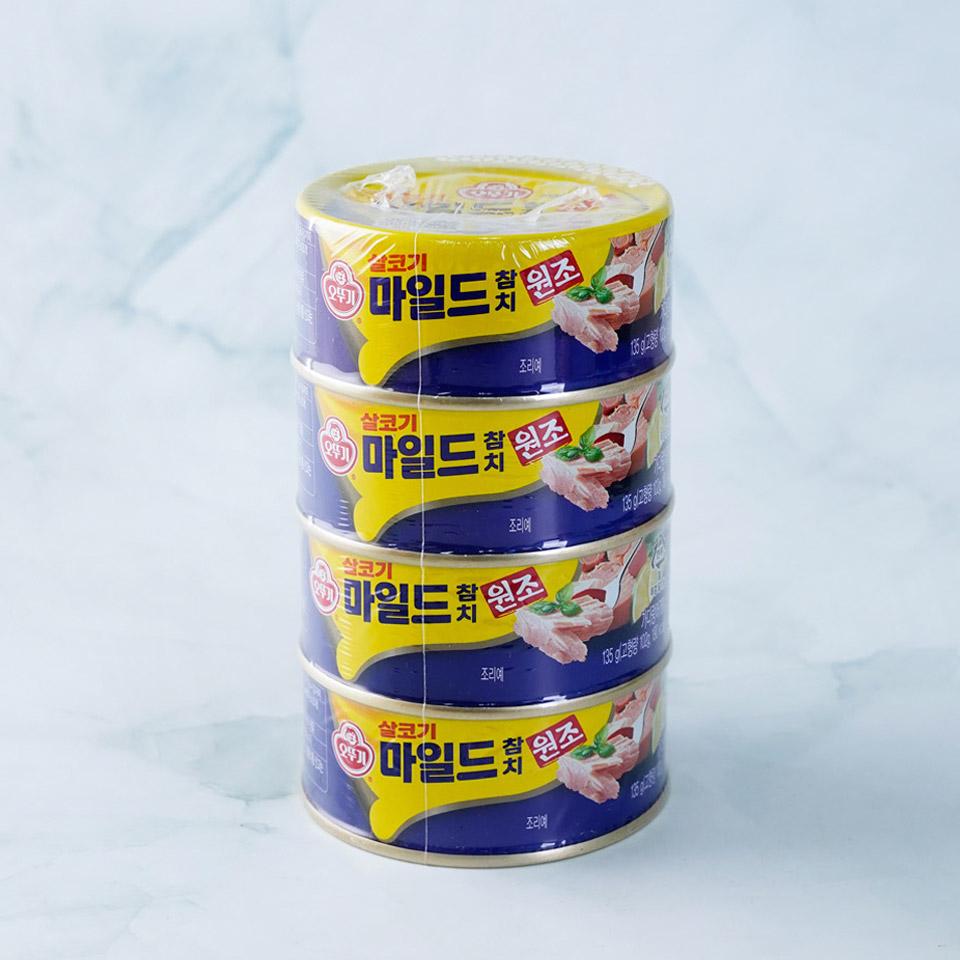 오뚜기 마일드 참치 135g*4 OTG Mild Tuna 135g*4