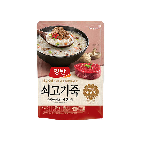 동원 양반 쇠고기죽 (파우치) 420g DW Beef Porridge 420g