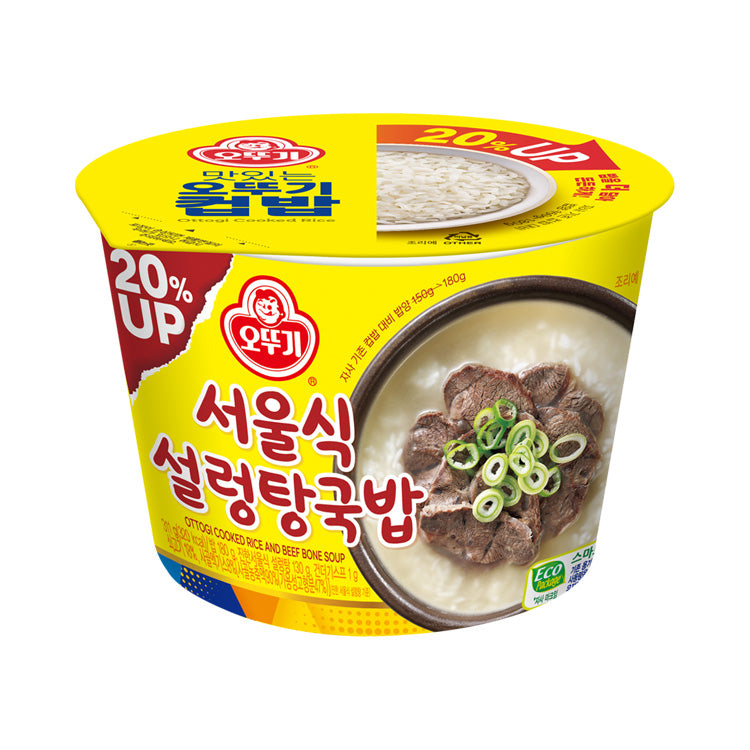 [세일] 오뚜기 맛있는 컵밥 [서울식 설렁탕] 311g OTG Cooked Rice and Beef Bone Soup 311g