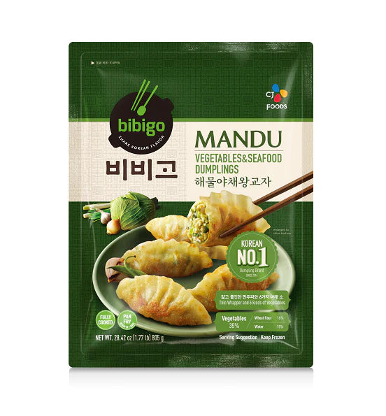 CJ 비비고 해물 야채 왕교자 805g CJ Bibigo Vegetable & Seafood Dumplings 805g