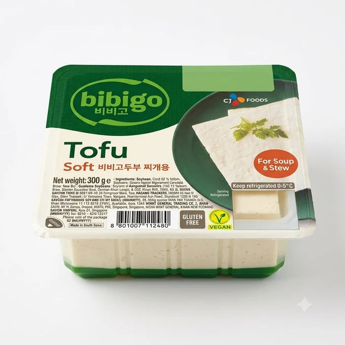 CJ 비비고 콩두부 (찌개용) 300G CJ Bibigo Tofu (Soft for Stew) 300G