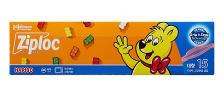 하리보 지퍼백 대형 15개입 ZiplocXHaribo Zipper Bag [L]