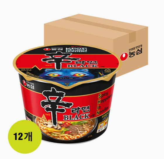 농심 신라면 블랙 큰컵 101g*12개입 NS Shin Ramyun Black 101g*12
