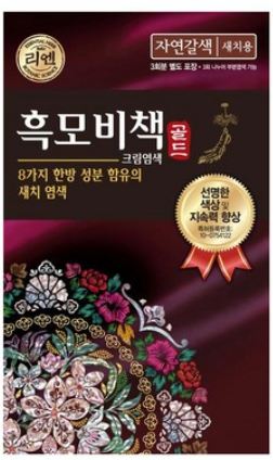 LG 리엔 흑모비책 한방크림염색 [자연갈색] LG RE EN Gray Hair Cover [Natural Brown]