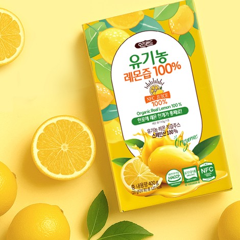 오즈랜드 유기농 리얼 레몬즙 100 20g*20 From-Deul Whole Lemons Extract 20g*20