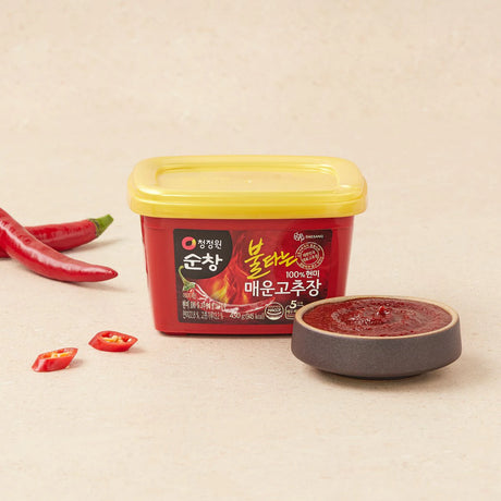 청정원 순창 불타는 매운고추장 450g CJO Sunchang Extra Hot Red Pepper Paste 450g