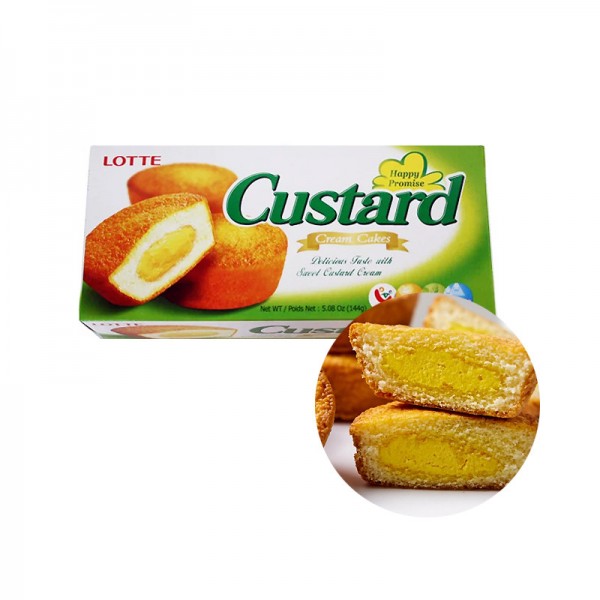 롯데 카스타드 케익(소) 23g*6 LT CUSTARD Cake 23g*6