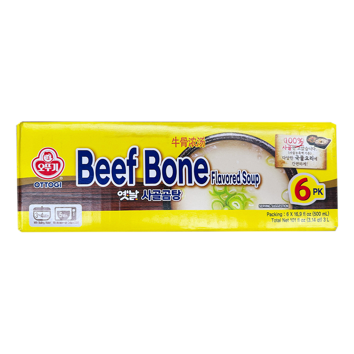 오뚜기 옛날 사골곰탕 [파우치] 500g*6 OTG Beef Bone Soup 500g*6