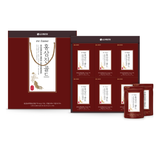 LG 리튠 홍삼진 골드 50ml*24 LG Retune Red Ginseng Essence Gold 50ml*24
