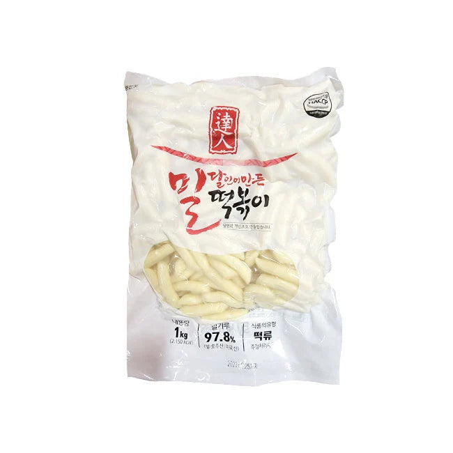 달인 밀떡볶이떡 (굵은떡) 1kg Dalin Wheat  Flour Cake (Thick) 1kg
