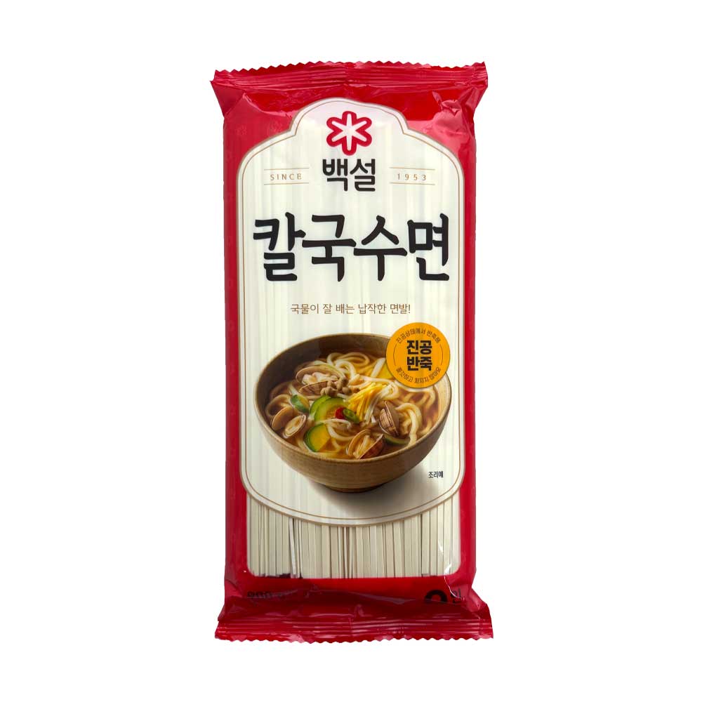 CJ 백설 제일 칼국수면 900g CJ Dried Noodle Wide 900g