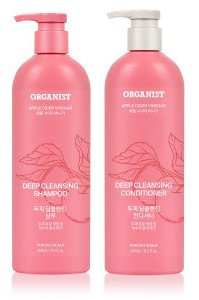 [묶음세일] LG 오가니스트 애플사이더비니거 [샴푸+컨디셔너] 450ml*2 LG Organist Apple Cider Vinegar [Shampoo+Conditioner] 450ml*2